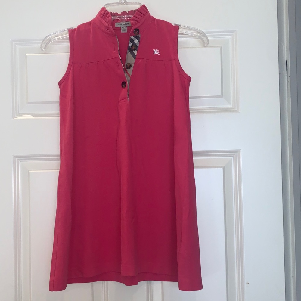 8Y girls burberry salmon dress